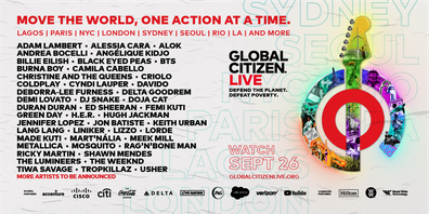 Global Citizen Live artists 2021. 