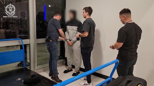 The 20-year-old was arrested at Sydney Airport.