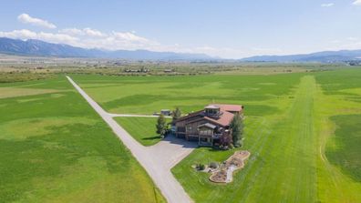 Property real estate Wyoming United States America airfield aeroplane hangar millions