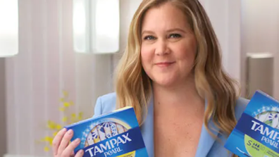 Amy Schumer featuring in a recent ad for the tampon brand.