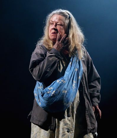 Noni Hazlehurst performs a scene from Mother at Belvoir Street Theatre on January 24, 2018 in Sydney, Australia.