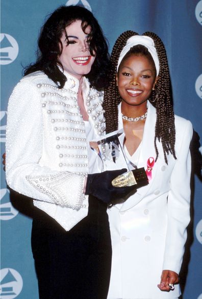 Michael Jackson and Janet Jackson at the Grammy Awards in 1993.