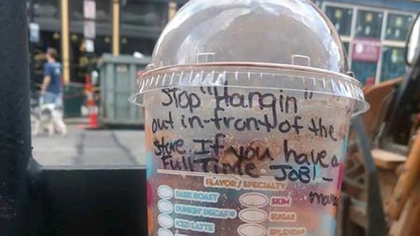 employee fired homeless note