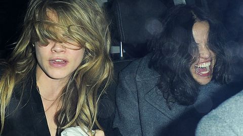 Backseat romp! Cara Delevingne leaves cab with girlfriend Michelle Rodriguez's pants...