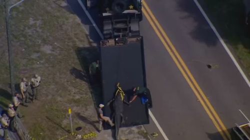 Body found in the jaws of an aligator.