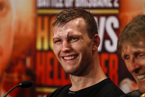 Jeff Horn is wearing the bruises from a hard-fought victory over Gary Corcoran. (AAP)
