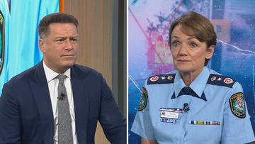 Karl Stefanovic NSW Police Commissioner Karen Webb