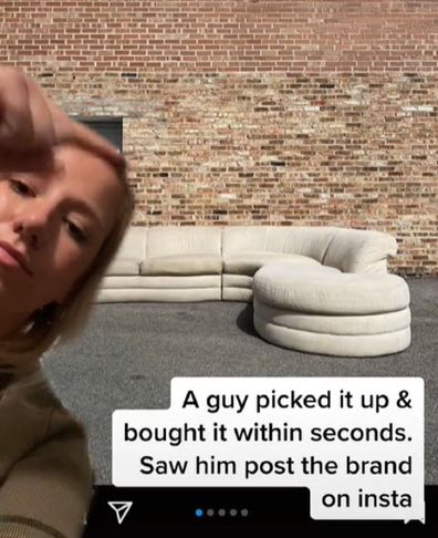 The couch sold quickly on Facebook Marketplace only to show up on Instagram soon after.