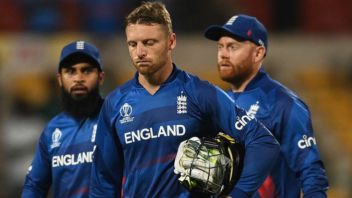 Jos Buttler&#x27;s England side was thrashed by Sri Lanka in the 50-over World Cup on Thursday night.