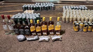 Alcohol and cannabis seized by Northern Territory Police allegedly headed for Arnhem Land.