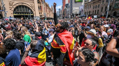 "Invasion Day" protests in 2023. Similar rallies are expected this year.