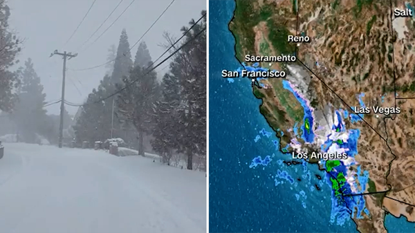 Snowfall in parts of L.A. leads to rare blizzard warning, KNEWS