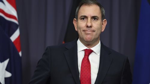 Treasurer Dr Jim Chalmers during a press conference at Parliament House in Canberra on Wednesday 6 August 2025. fedpol Photo: Alex Ellinghausen