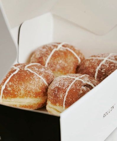 Hot Cross Bun Donuts from Rustica Sourdough.