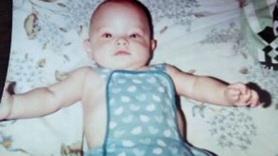 Mark never knew that Ms Holder was pregnant. Her son Adrian is pictured here as a baby. 