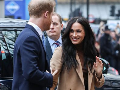 Prince Harry, Duke of Sussex and Meghan, Duchess of Sussex arrive at Canada House on January 07, 2020 in London, England