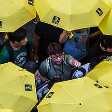 Umbrella Movement pro-democracy protestors in 2015 (Getty)