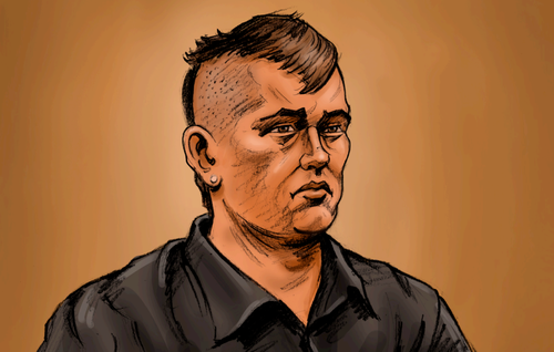 Killer Lachlan Young in court.