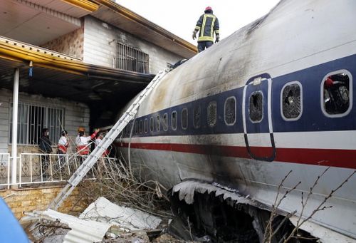 The Boeing 707 crashed through a wall and ploughed into a residential area not far from Fath Airport.