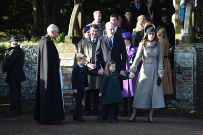 Cambridges after Christmas day service.