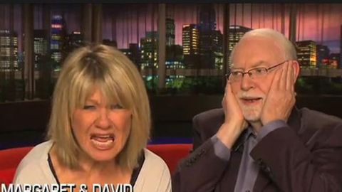 Margaret and David guest program Rage - watch them do 'the scream'