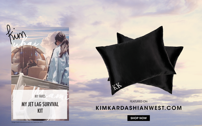 A banner promoting Shhh Silk products taken from Kim Kardashian's website.