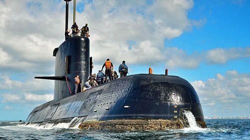 The missing San Juan submarine. (Photo: Argentine navy).