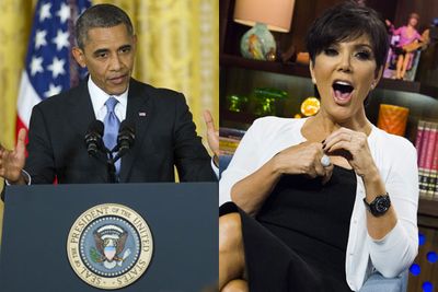 US President Barack Obama remarked recently that kids view holidays and clothing as signs of success thanks to the likes of Kim and Kanye.<P><br/>And angry mama Kris snapped that "the president's job affords him to live in a 55,000 square foot house." He's a pretty powerful enemy to make, Kris!<br/>