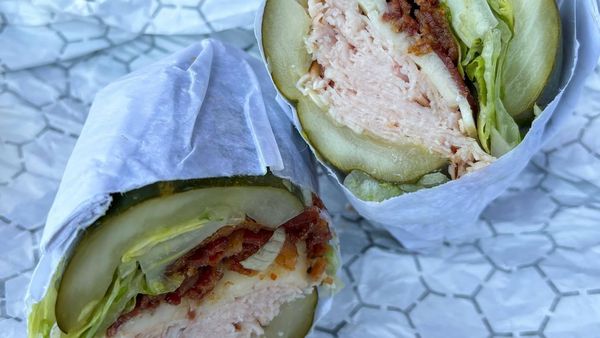 Gabby Palmigiano pickle sandwich