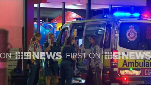 The injured man staggered into Minyama  McDonald's. (9NEWS)