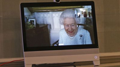 Queen holds her first virtual audience at Buckingham Palace - December 2020