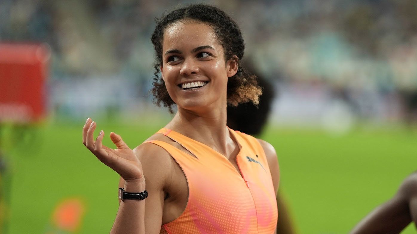 Torrie Lewis was all smiles after winning on her individual Diamond League debut.
