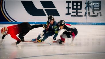 Speed skater's horror racing incident