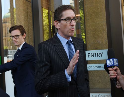 Richard McHugh, a barrister for Rush outside court last month. (AAP)