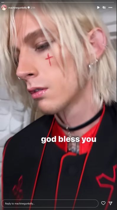 Machine Gun Kelly 'openly mocking' Christianity with priest costume.