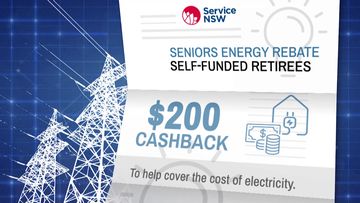 The $200 Seniors Energy Rebate is one of 70 scheme supports available through Service NSW.