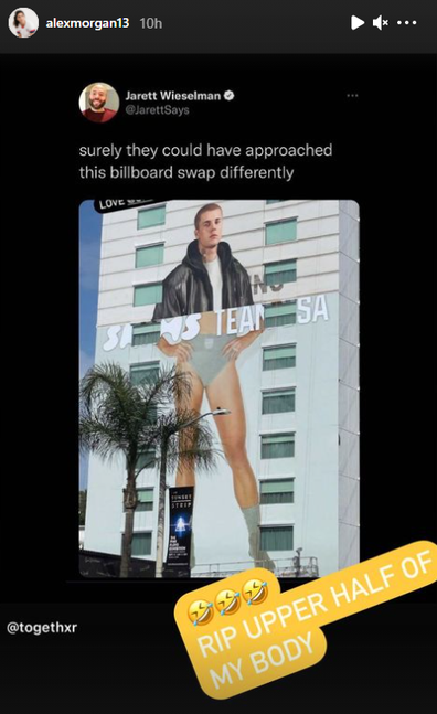 Justin Bieber 'models' Kim Kardashian's SKIMS thanks to hilarious billboard  blunder - 9Celebrity