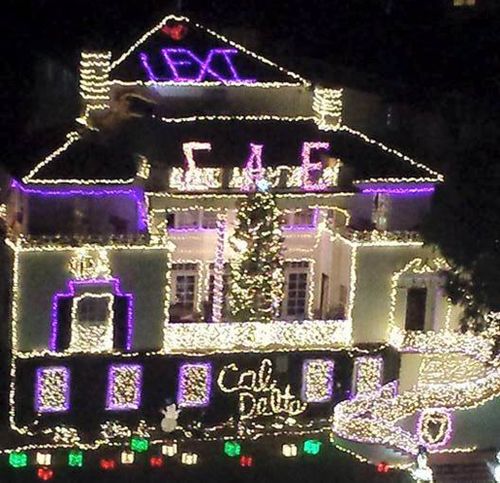 Fraternity brothers put young cancer patient’s name in lights in show of support