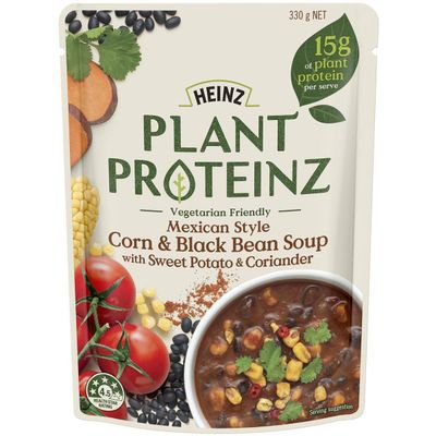 Heinz Plant Proteinz Vegetarian Mexican Corn Black Bean Soup - 275 mg sodium