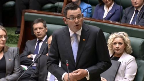 Daniel Andrews speaks in Victorian parliament today. (Supplied)