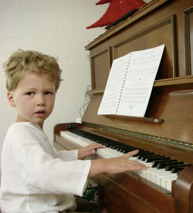 His proud mother said he was always gifted with music.