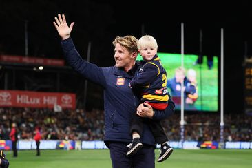 Rory Sloane celebrated with his Wife Belinda, sons Sonny, Bodhi and daughter Summer Maree.