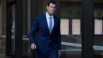 Ben Roberts-Smith arrives at the NSW Supreme Courts this morning in Sydney. 18th July, 2022. Photo: Kate Geraghty