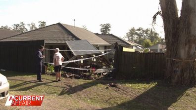 Peter and Jan Hupalo fence has been destroyed by a large semi-trailer.