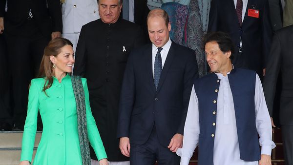 The Duchess of Cambridge and Prince William after meeting Pakistan's Prime Minister Imran Khan