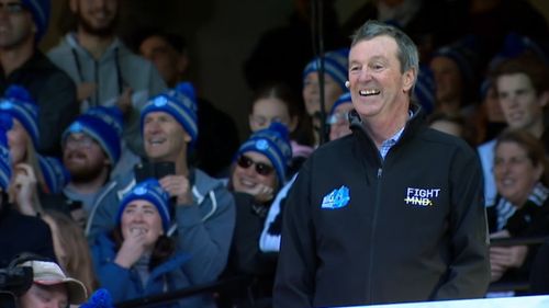 Legend Neale Daniher united all 18 AFL coaches today for a great cause. (9NEWS)