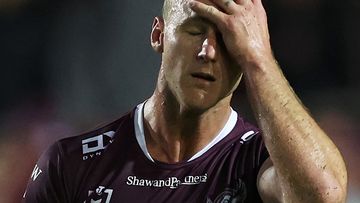 Daly Cherry-Evans shows the strain after his side&#x27;s loss to the Titans.