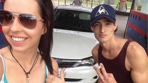 The body of Dane McNeill, pictured with his girlfriend, was found dumped at Picnic Point last year. (Source: Facebook)
