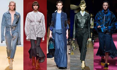 From sculptural flares to hand-finished embellishment, the
humble jean has been refreshed and relocated into demi-couture territory thanks to the autumn/winter 2016 shows.&nbsp;