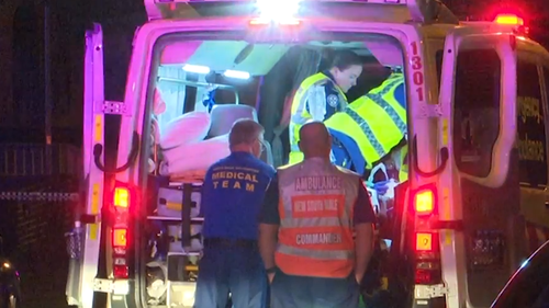 A 34-year-old woman is fighting for life after being hit by a car in Merrylands after alighting from a bus.